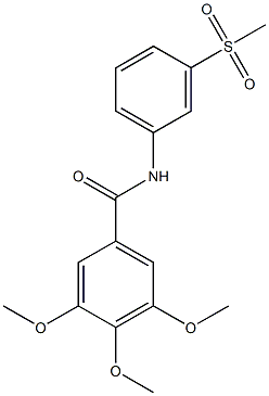 3,4,5-trimethoxy-N-[3-(methylsulfonyl)phenyl]benzamide Struktur