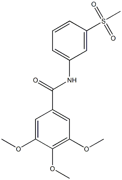 3,4,5-trimethoxy-N-[3-(methylsulfonyl)phenyl]benzamide Structure