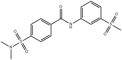 4-[(dimethylamino)sulfonyl]-N-[3-(methylsulfonyl)phenyl]benzamide,696632-50-5,结构式