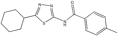 696633-34-8 N-(5-cyclohexyl-1,3,4-thiadiazol-2-yl)-4-methylbenzamide