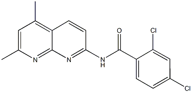 2,4-dichloro-N-(5,7-dimethyl[1,8]naphthyridin-2-yl)benzamide Struktur