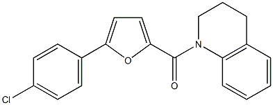 1-[5-(4-chlorophenyl)-2-furoyl]-1,2,3,4-tetrahydroquinoline,696635-10-6,结构式