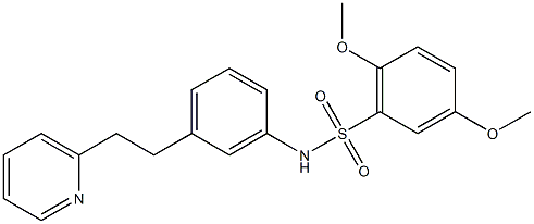 2,5-dimethoxy-N-{3-[2-(2-pyridinyl)ethyl]phenyl}benzenesulfonamide Structure