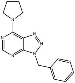 3-benzyl-7-(1-pyrrolidinyl)-3H-[1,2,3]triazolo[4,5-d]pyrimidine 结构式