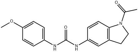 N-(1-acetyl-2,3-dihydro-1H-indol-5-yl)-N'-(4-methoxyphenyl)urea Structure