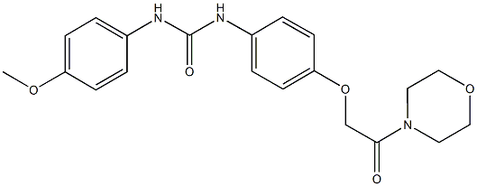 N-(4-methoxyphenyl)-N'-{4-[2-(4-morpholinyl)-2-oxoethoxy]phenyl}urea Struktur