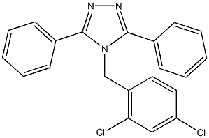 4-(2,4-dichlorobenzyl)-3,5-diphenyl-4H-1,2,4-triazole 化学構造式