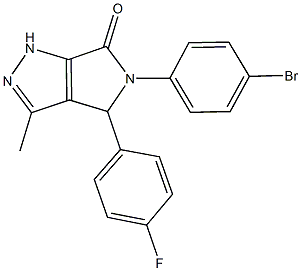 5-(4-bromophenyl)-4-(4-fluorophenyl)-3-methyl-4,5-dihydropyrrolo[3,4-c]pyrazol-6(1H)-one Structure