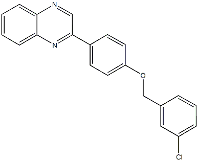 3-chlorobenzyl 4-(2-quinoxalinyl)phenyl ether,696646-28-3,结构式