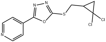 (2,2-dichlorocyclopropyl)methyl 5-(4-pyridinyl)-1,3,4-oxadiazol-2-yl sulfide Struktur