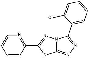 3-(2-chlorophenyl)-6-(2-pyridinyl)[1,2,4]triazolo[3,4-b][1,3,4]thiadiazole,697230-24-3,结构式