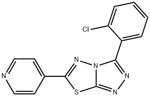 3-(2-chlorophenyl)-6-(4-pyridinyl)[1,2,4]triazolo[3,4-b][1,3,4]thiadiazole,697230-25-4,结构式