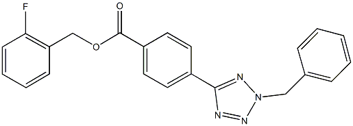 2-fluorobenzyl 4-(2-benzyl-2H-tetraazol-5-yl)benzoate Structure