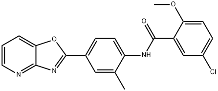 5-chloro-2-methoxy-N-(2-methyl-4-[1,3]oxazolo[4,5-b]pyridin-2-ylphenyl)benzamide|