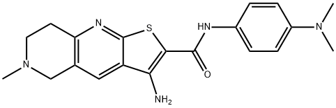 3-amino-N-[4-(dimethylamino)phenyl]-6-methyl-5,6,7,8-tetrahydrothieno[2,3-b][1,6]naphthyridine-2-carboxamide Structure