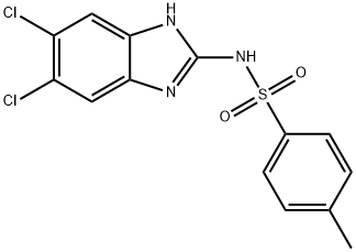 N-(5,6-dichloro-1H-benzimidazol-2-yl)-4-methylbenzenesulfonamide Struktur
