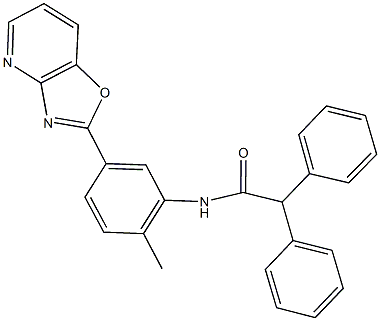 N-(2-methyl-5-[1,3]oxazolo[4,5-b]pyridin-2-ylphenyl)-2,2-diphenylacetamide Structure