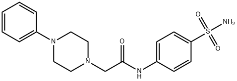 N-[4-(aminosulfonyl)phenyl]-2-(4-phenyl-1-piperazinyl)acetamide Struktur
