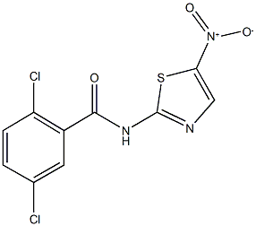 2,5-dichloro-N-{5-nitro-1,3-thiazol-2-yl}benzamide Struktur