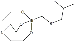 isobutyl 2,8,9-trioxa-5-aza-1-silabicyclo[3.3.3]undec-1-ylmethyl sulfide Struktur