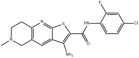 3-amino-N-(4-chloro-2-fluorophenyl)-6-methyl-5,6,7,8-tetrahydrothieno[2,3-b][1,6]naphthyridine-2-carboxamide Structure