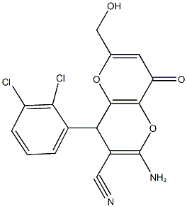 2-amino-4-(2,3-dichlorophenyl)-6-(hydroxymethyl)-8-oxo-4,8-dihydropyrano[3,2-b]pyran-3-carbonitrile|