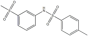 4-methyl-N-[3-(methylsulfonyl)phenyl]benzenesulfonamide 化学構造式