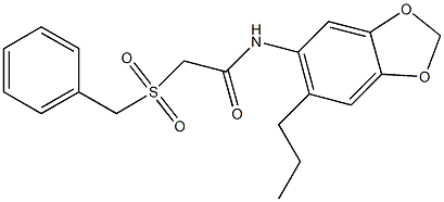 2-(benzylsulfonyl)-N-(6-propyl-1,3-benzodioxol-5-yl)acetamide Structure