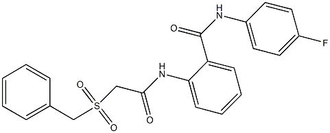 2-{[(benzylsulfonyl)acetyl]amino}-N-(4-fluorophenyl)benzamide 结构式
