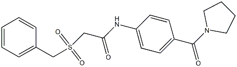2-(benzylsulfonyl)-N-[4-(1-pyrrolidinylcarbonyl)phenyl]acetamide|