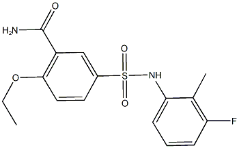 2-ethoxy-5-[(3-fluoro-2-methylanilino)sulfonyl]benzamide Struktur
