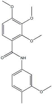 2,3,4-trimethoxy-N-(3-methoxy-4-methylphenyl)benzamide,698987-17-6,结构式