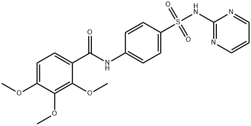 2,3,4-trimethoxy-N-{4-[(2-pyrimidinylamino)sulfonyl]phenyl}benzamide 化学構造式