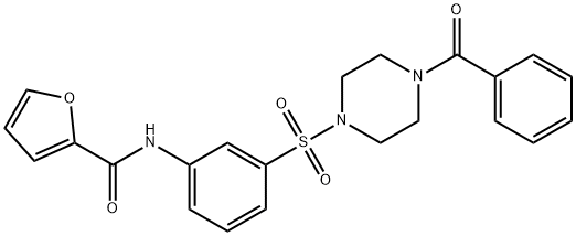 N-{3-[(4-benzoyl-1-piperazinyl)sulfonyl]phenyl}-2-furamide Structure