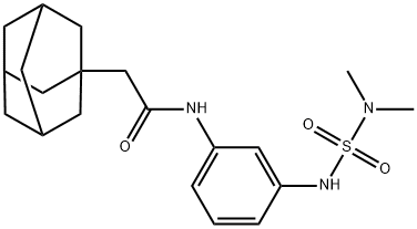 2-(1-adamantyl)-N-(3-{[(dimethylamino)sulfonyl]amino}phenyl)acetamide Struktur