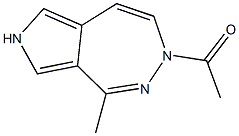 3-acetyl-1-methyl-3,7-dihydropyrrolo[3,4-d][1,2]diazepine 化学構造式