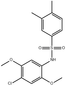 N-(4-chloro-2,5-dimethoxyphenyl)-3,4-dimethylbenzenesulfonamide Structure