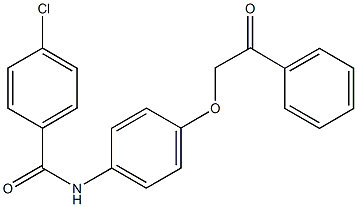 4-chloro-N-[4-(2-oxo-2-phenylethoxy)phenyl]benzamide Structure