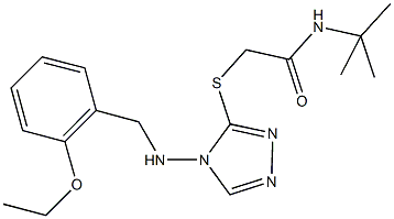 N-(tert-butyl)-2-({4-[(2-ethoxybenzyl)amino]-4H-1,2,4-triazol-3-yl}sulfanyl)acetamide 结构式