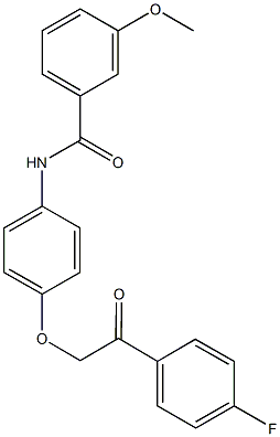 N-{4-[2-(4-fluorophenyl)-2-oxoethoxy]phenyl}-3-methoxybenzamide Structure