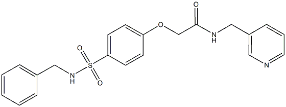 2-{4-[(benzylamino)sulfonyl]phenoxy}-N-(3-pyridinylmethyl)acetamide Structure