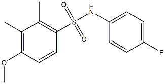 N-(4-fluorophenyl)-4-methoxy-2,3-dimethylbenzenesulfonamide,700850-33-5,结构式