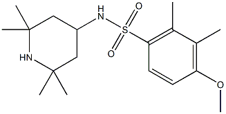 4-methoxy-2,3-dimethyl-N-(2,2,6,6-tetramethyl-4-piperidinyl)benzenesulfonamide 结构式