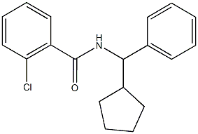 2-chloro-N-[cyclopentyl(phenyl)methyl]benzamide Structure