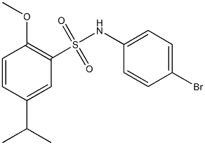 N-(4-bromophenyl)-5-isopropyl-2-methoxybenzenesulfonamide Structure