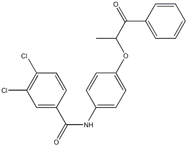 3,4-dichloro-N-[4-(1-methyl-2-oxo-2-phenylethoxy)phenyl]benzamide Structure