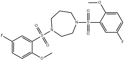 1,4-bis[(5-fluoro-2-methoxyphenyl)sulfonyl]-1,4-diazepane,700857-43-8,结构式