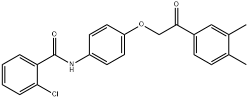 2-chloro-N-{4-[2-(3,4-dimethylphenyl)-2-oxoethoxy]phenyl}benzamide|