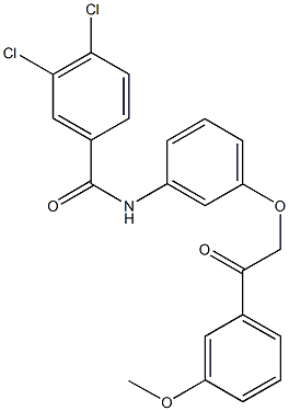 3,4-dichloro-N-{3-[2-(3-methoxyphenyl)-2-oxoethoxy]phenyl}benzamide Structure