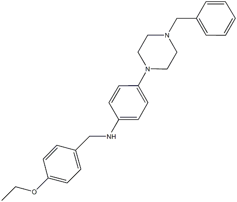 N-[4-(4-benzyl-1-piperazinyl)phenyl]-N-(4-ethoxybenzyl)amine Struktur